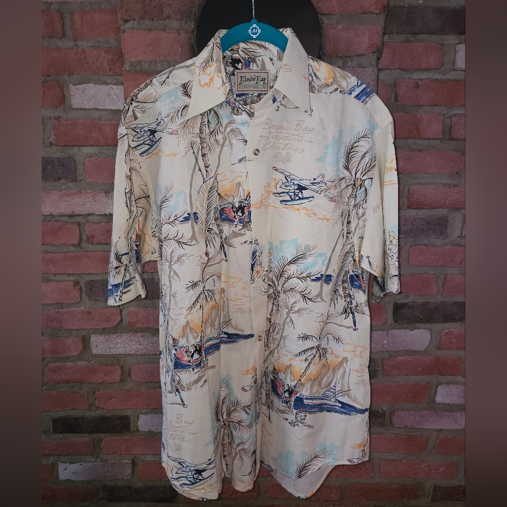 Bimini Bay Hawaiian Print Shirt Island Hopper New Without Tags